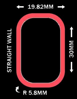 Slightly Round shaft cross-section